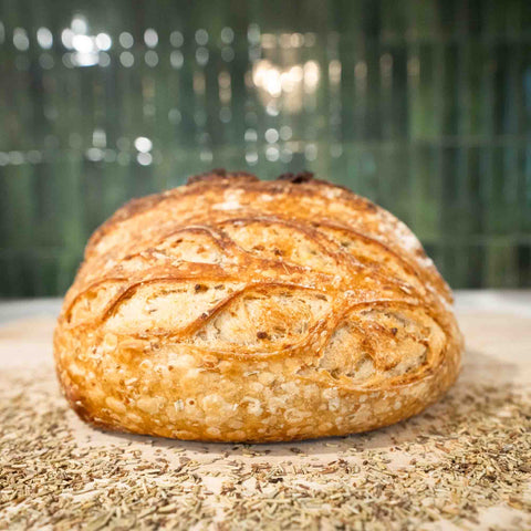 Rosemary Garlic Infused Sourdough Round