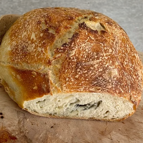 Rosemary Garlic Infused Sourdough Round